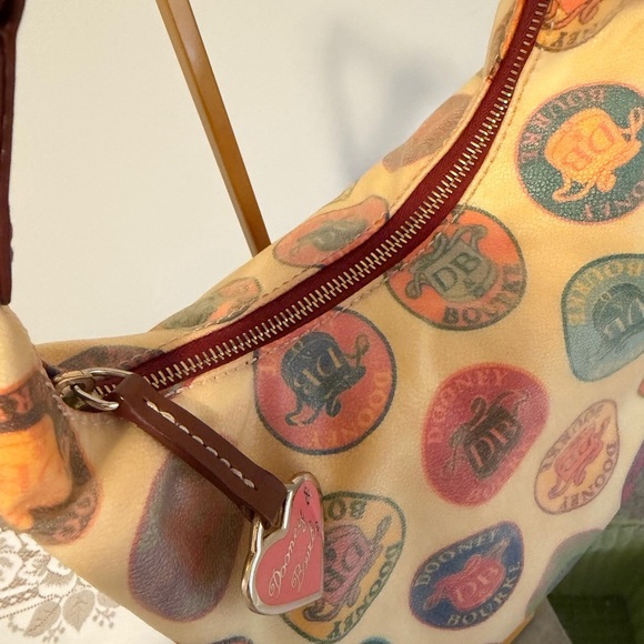 Dooney & Bourke Vintage Monogram Y2K Rainbow Patch Hobo bag 11x6x4 - Picture 4 of 10